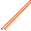 Show details for 8' Orange Powder Coated Aluminum Swaged Button Handle - 1-3/4" Diameter Picture of 8' Orange Powder Coated Aluminum Swaged Button Handle - 1-3/4" Diameter