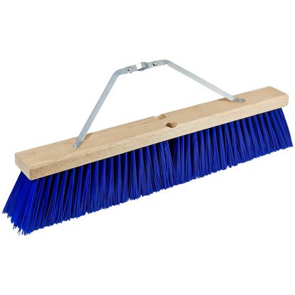 Show details for 24" Blue Poly Floor Broom Head with Bracket Picture of 24" Blue Poly Floor Broom Head with Bracket