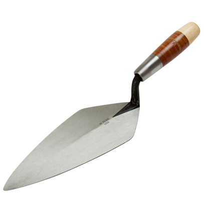 Picture of 10” Narrow London Brick Trowel with Leather Handle