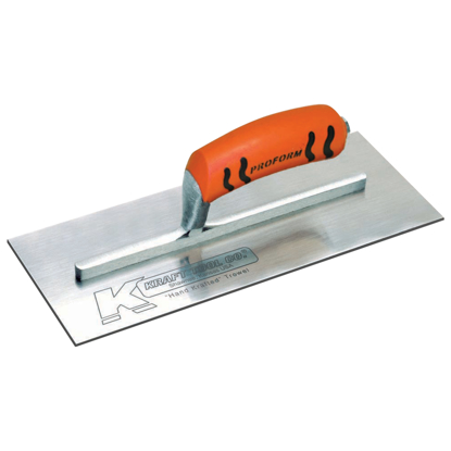 Picture of 10-1/2" x 4-1/2" Carbon Steel Plaster Trowel with ProForm® Handle