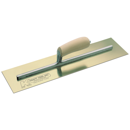 Picture of 12" x 4" Golden Stainless Steel Cement Trowel with Camel Back Wood Handle