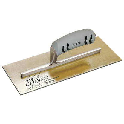 Picture of Elite Series Five Star™ 12"x5" Golden Stainless Steel Plaster Trowel with ProForm® Handle on a Short Shank