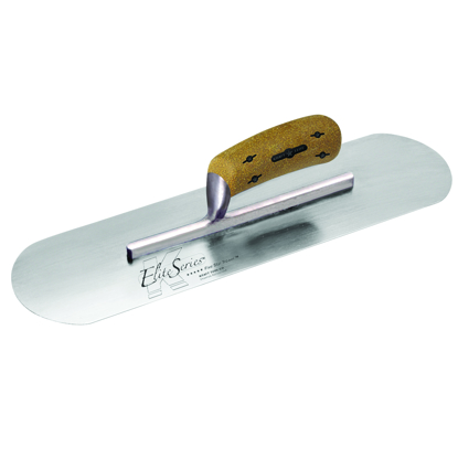 Picture of Elite Series Five Star™ 12" x 3-1/2" Carbon Steel Pool Trowel with Cork Handle on a Short Shank