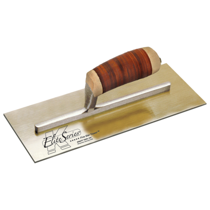Picture of Elite Series Five Star™ 11" x 4-1/2" Golden Stainless Steel Plaster Trowel with Leather Handle
