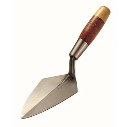 Picture of W. Rose™ 7” Brick Weight Large Tang Pointing Trowel with Leather Handle