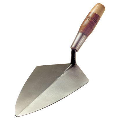 Picture of 10” Wide Heel Brick Trowel with Leather Handle