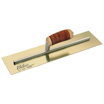 Picture of Elite Series Five Star™ 12" x 4" Golden Stainless Steel Cement Trowel with Leather Handle