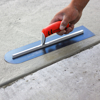 Picture of 18" x 5" Round Front/Square Back Blue Steel Cement Trowel with ProForm® Handle