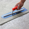 Picture of 18" x 4" Round Front/Square Back Blue Steel Cement Trowel with ProForm® Handle