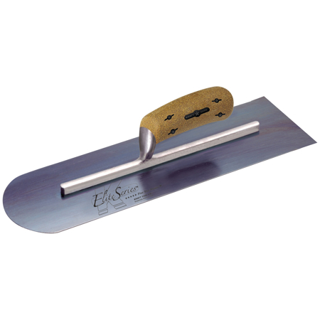 Picture of 18" x 4" Elite Series Five Star™ Blue Steel Round Front/Square Back Trowel with Cork Handle