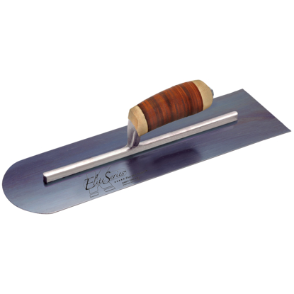 Picture of 14" x 4" Elite Series Five Star™ Blue Steel Round Front/Square Back Trowel with Leather Handle