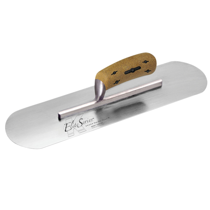 Picture of Elite Series Five Star™ 16" x 4" Carbon Steel Pool Trowel with Cork Handle on a 7-7/8" Short Shank
