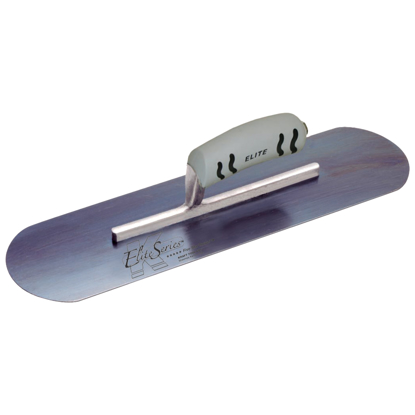 Picture of Elite Series Five Star™ 16" x 4-1/2" Blue Steel Pool Trowel with ProForm® Handle on a 7-7/8" Short Shank